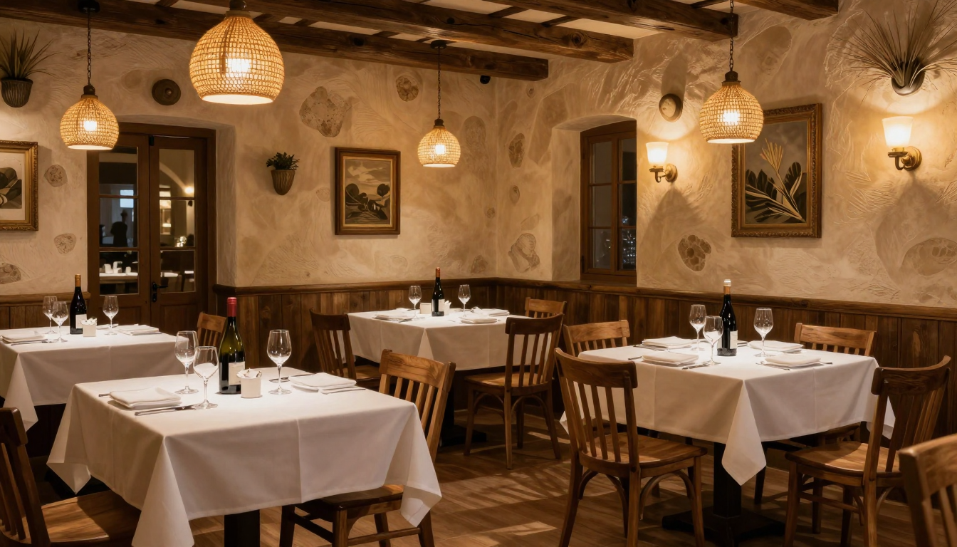 Interno elegante del ristorante Fratelli d'Italia